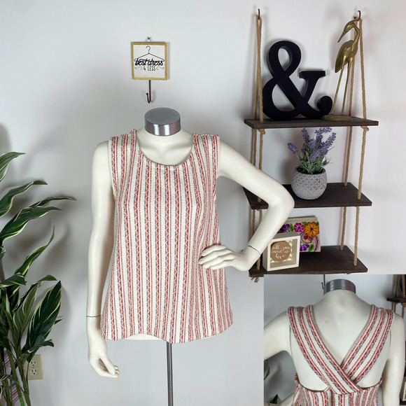Madewell Tops - NWT Madewell Boucle Stripe Cross Back Tank Top